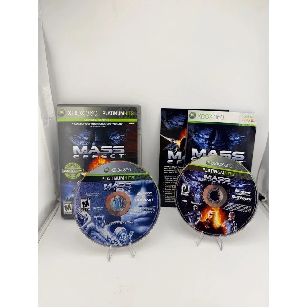 Mass Effect Xbox 360 Platinum Hits Bonus Content 2 Disc Set BioWare MS9-00073